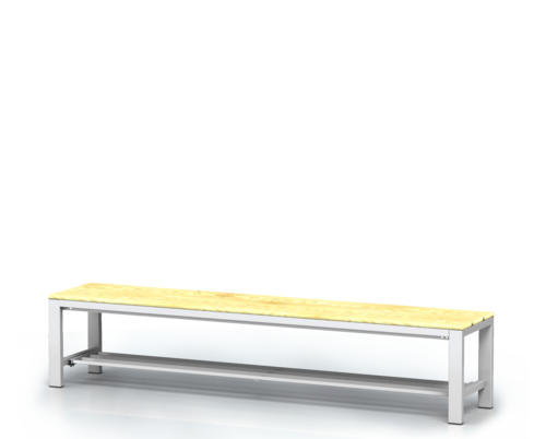 Benches with spruce sticks -  with a reclining grate 420 x 2000 x 400
